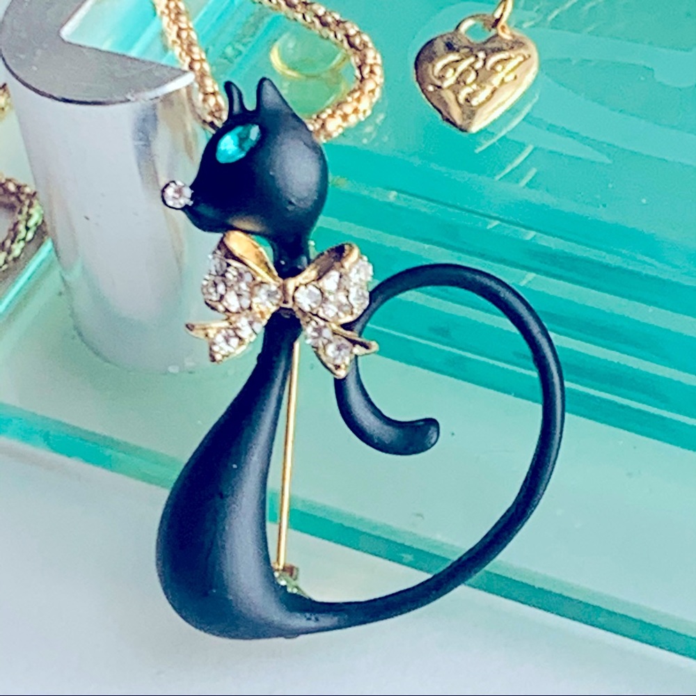 💋 3/$30 💋 Betsey Johnson Style - Cat Pendant/Brooch Necklace